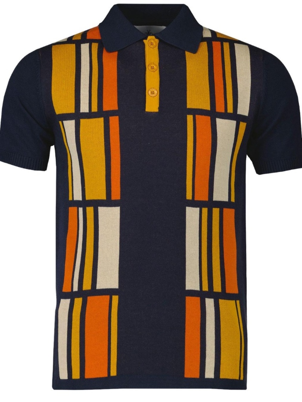 Madcap England Men's 60s Mod Retro Knit Polo Size L
